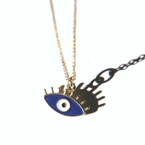 *New* 18K Gold Plated Cubic Zirconia Evil Eye Pendant Necklace 🧿 - Picture 1 of 12